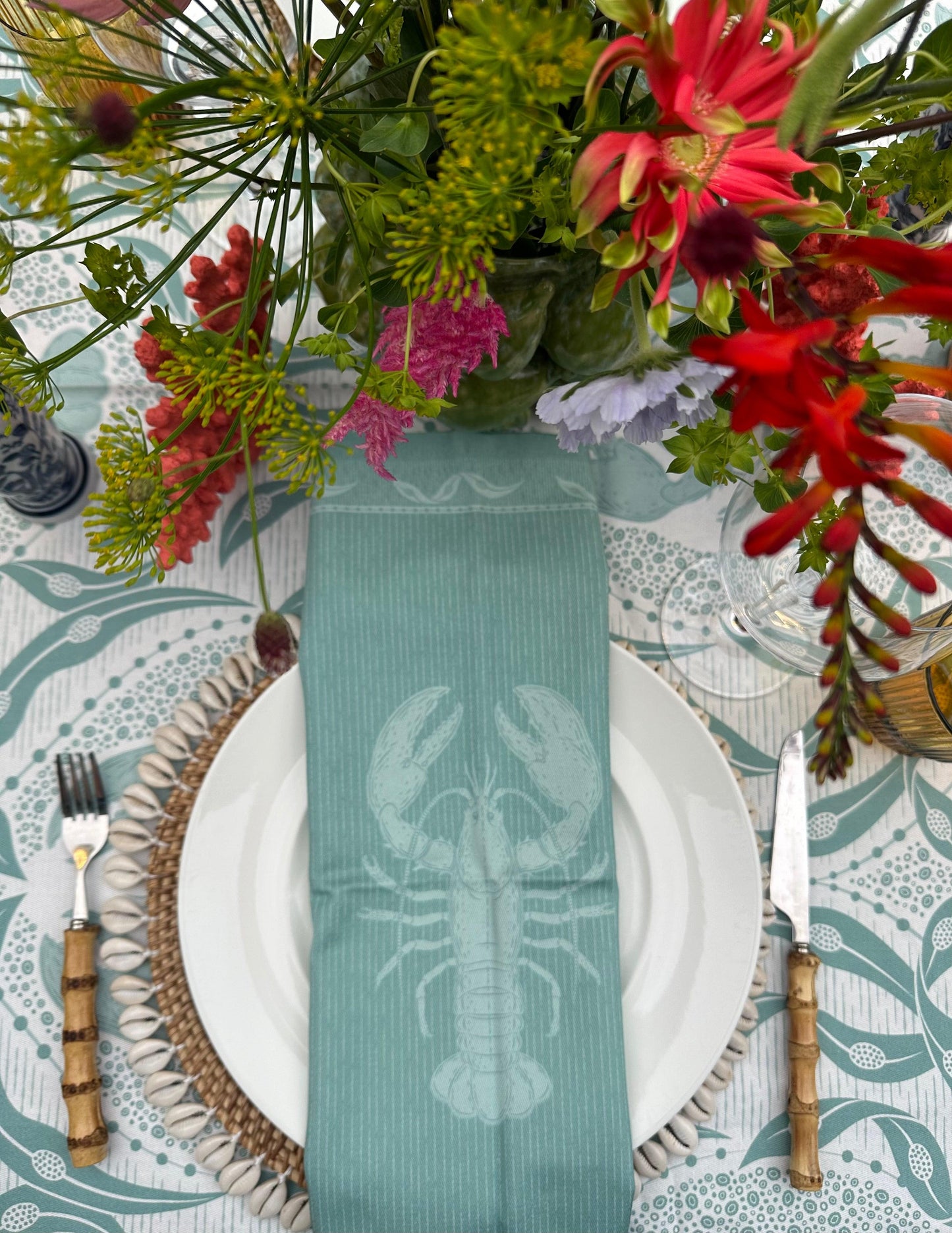 Sage groene kreeften tafelkleed - Frank Styling