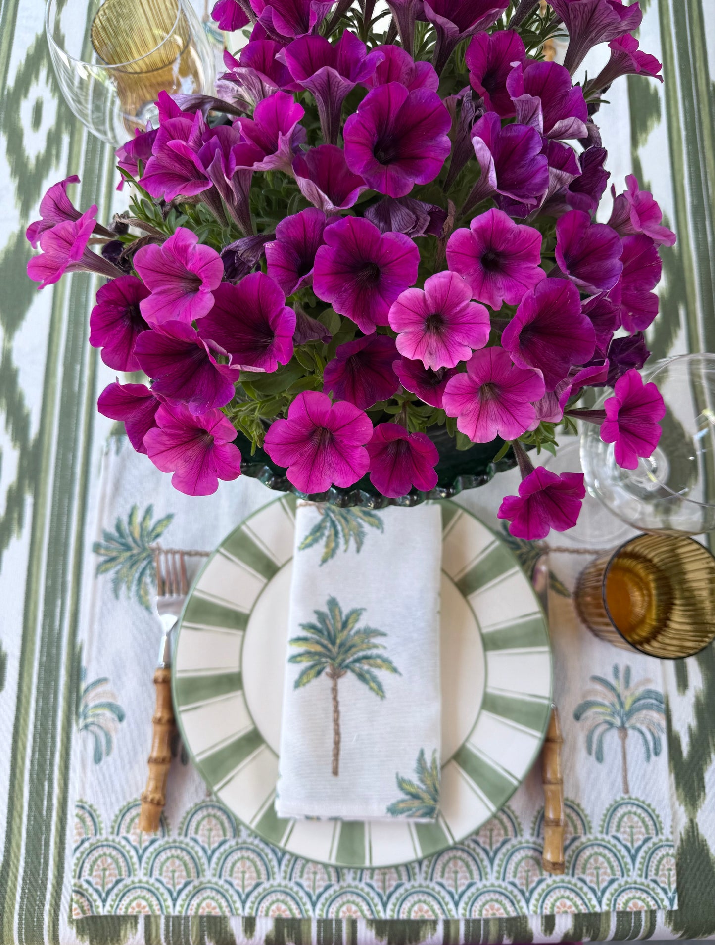 Servetten groene palmbomen