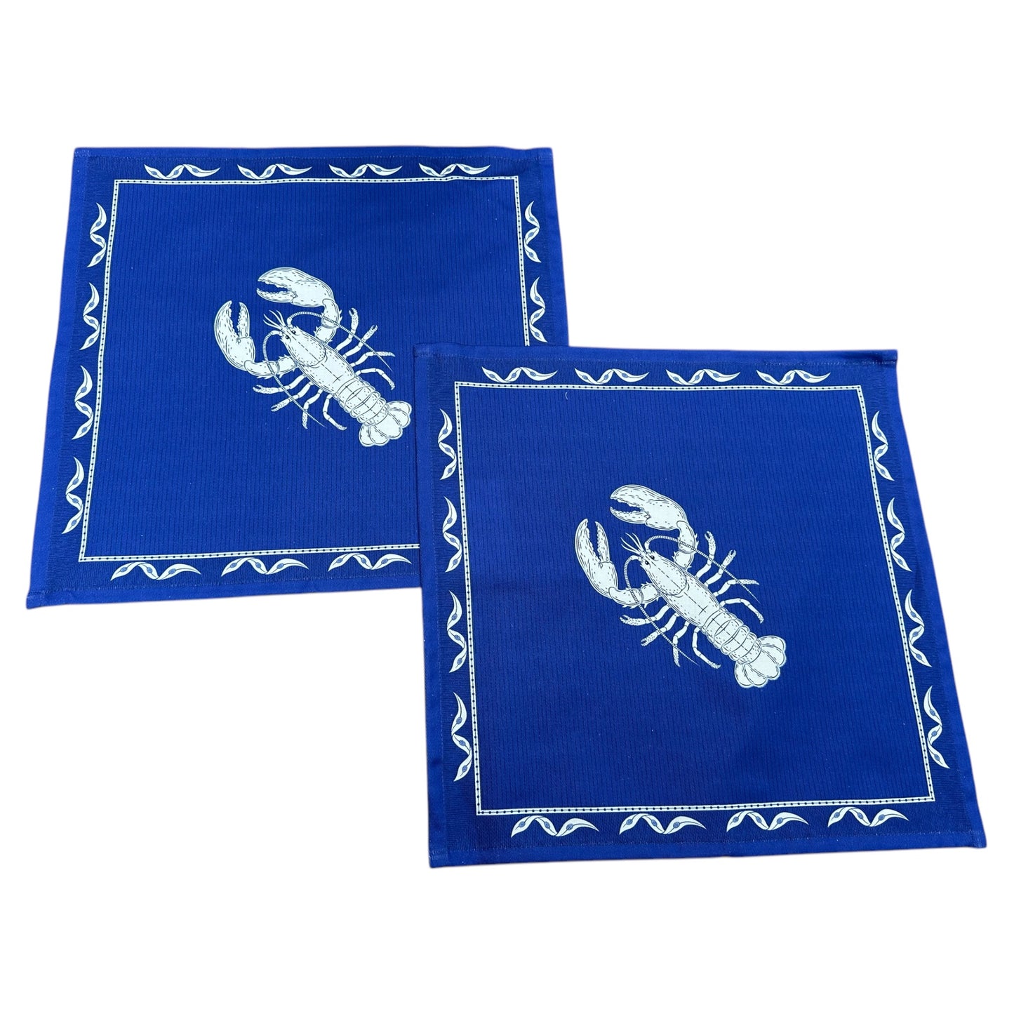 Tafelkleed koraalprint blauw