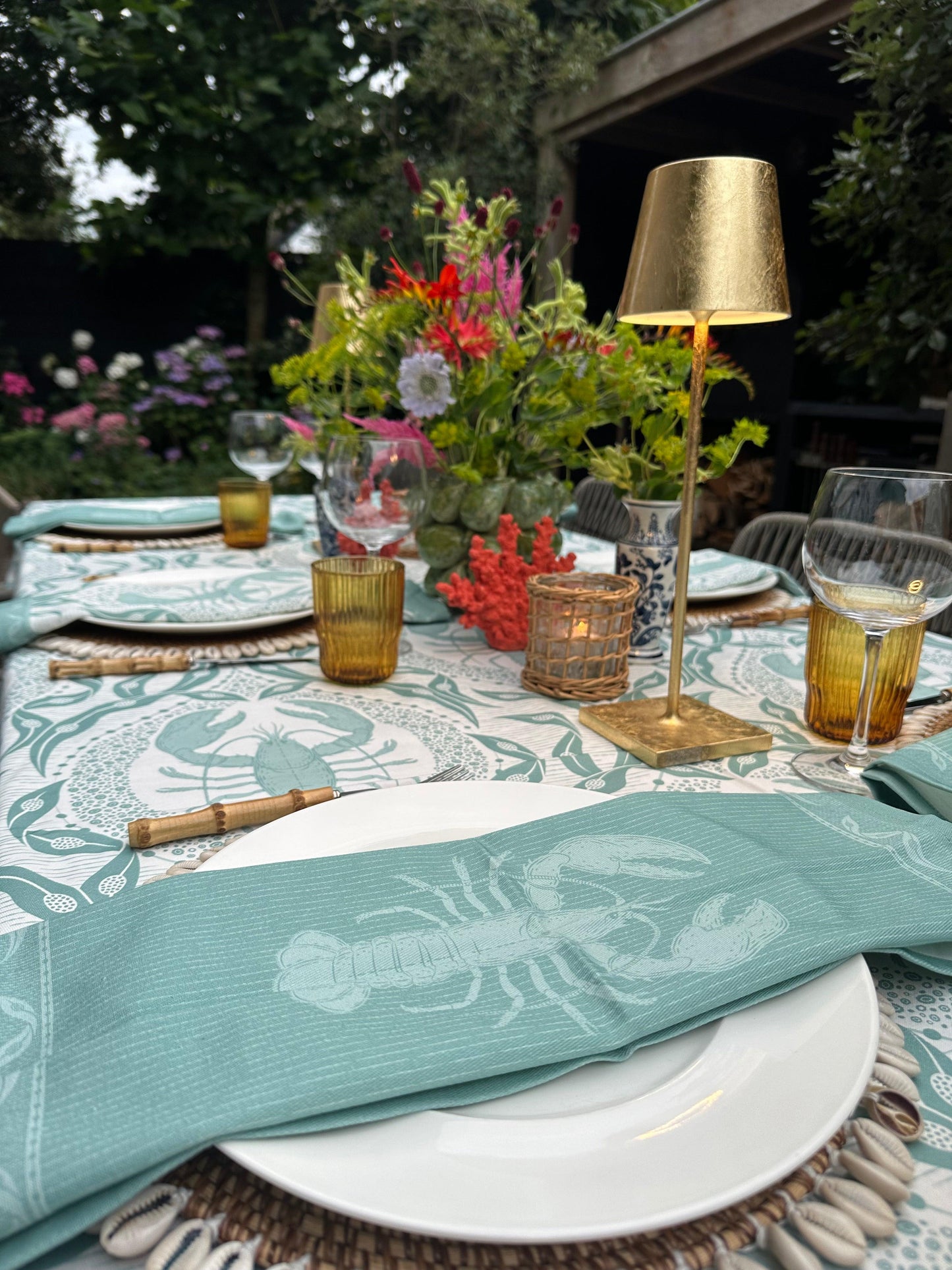 Sage groene kreeften tafelkleed - Frank Styling