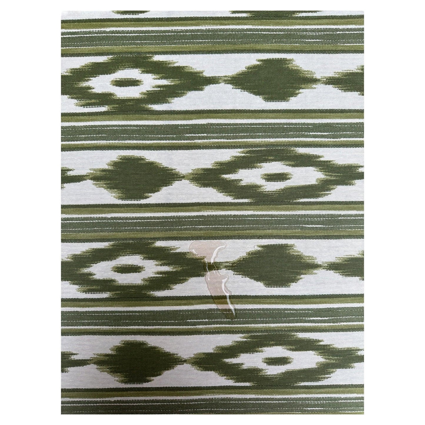 Waterafstotend tafelkleed olijf groene ikat - Frank Styling