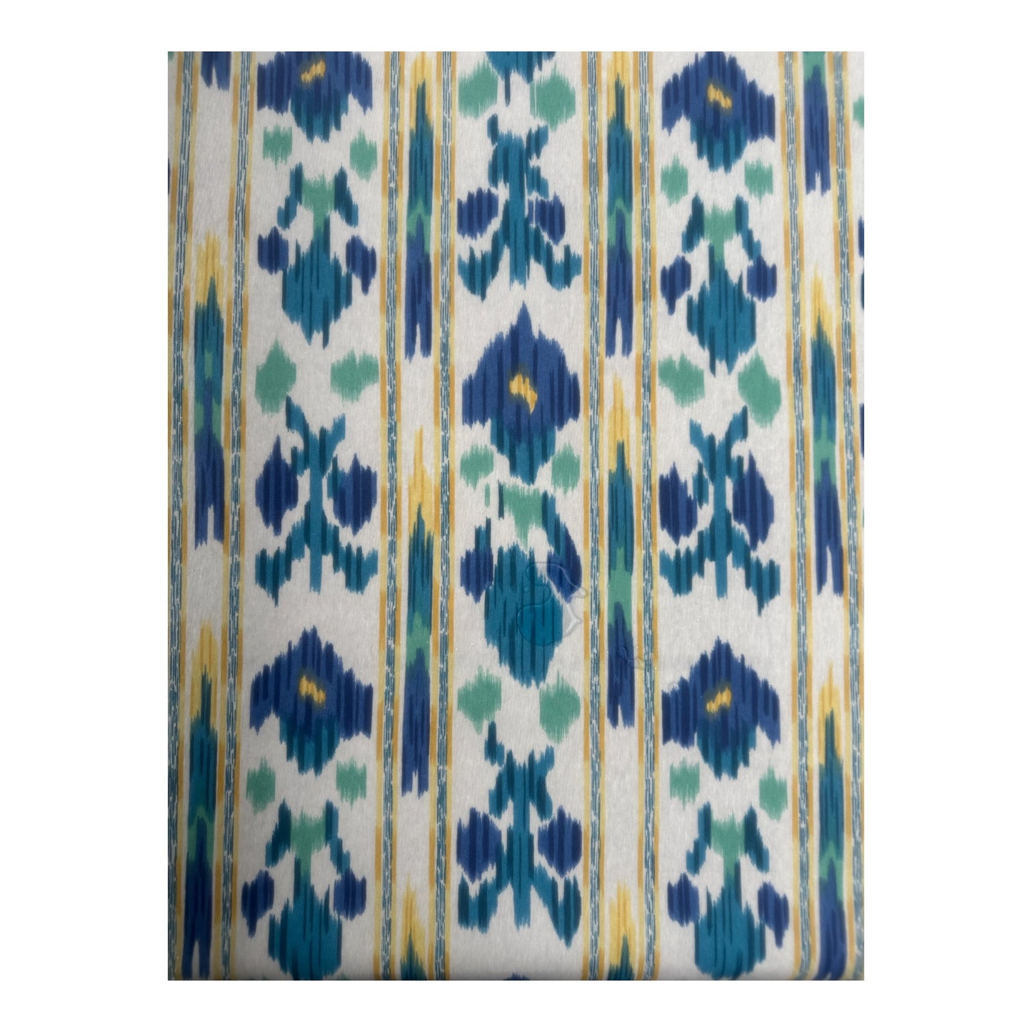 Waterafstotend tafelkleed kleurrijk ikat patroon blauw, groen en geel