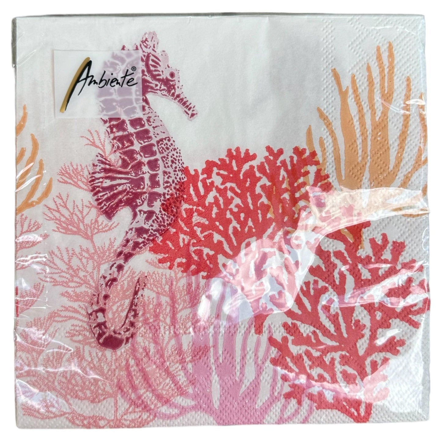 Papieren servetten met zeepaard en zeekraalprint - Frank Styling
