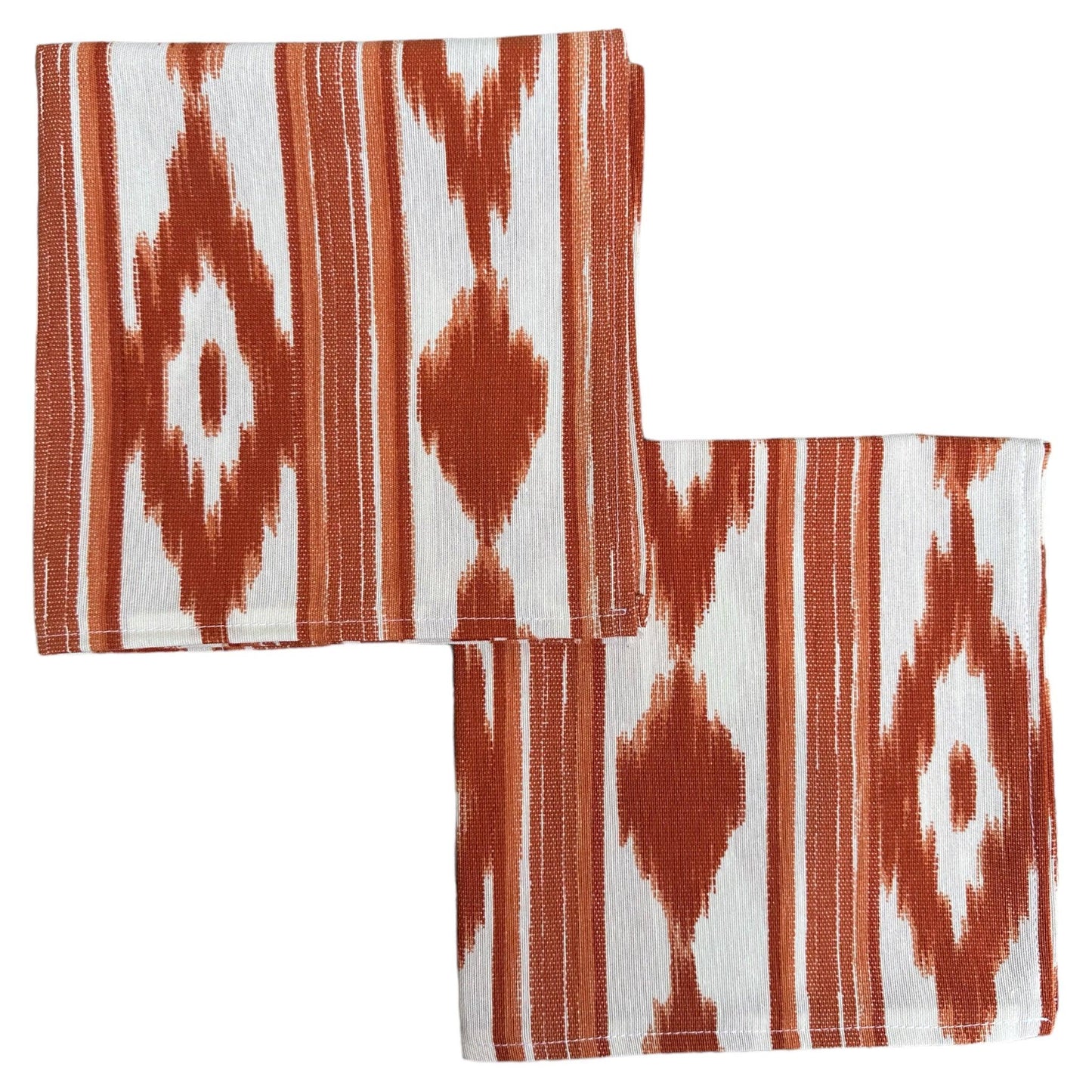 Katoenen servetten Mallorcaanse ikat donker oranje - Frank Styling