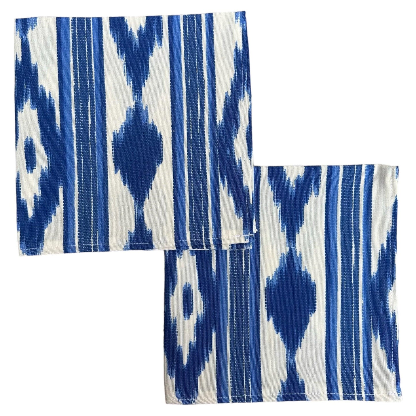 Katoenen servetten Mallorcaanse ikat kobalt blauw - Frank Styling