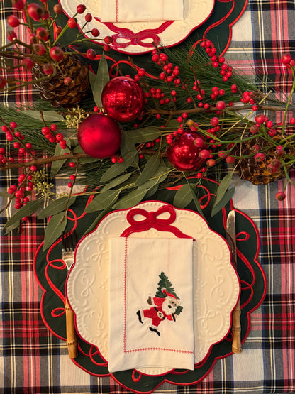 Tafelkleed wit met kerstruit