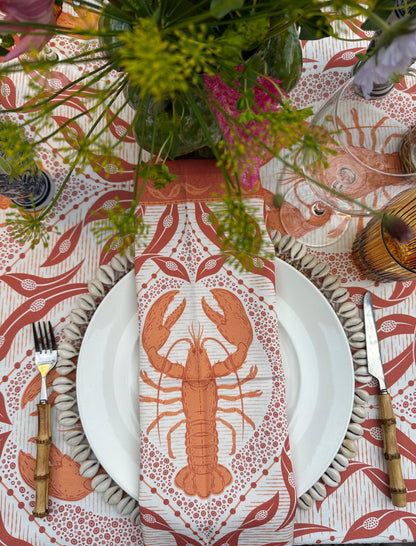 Oranje kreeften tafelkleed - Frank Styling