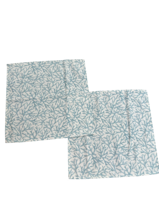 Servetten koraal licht blauw/ aqua