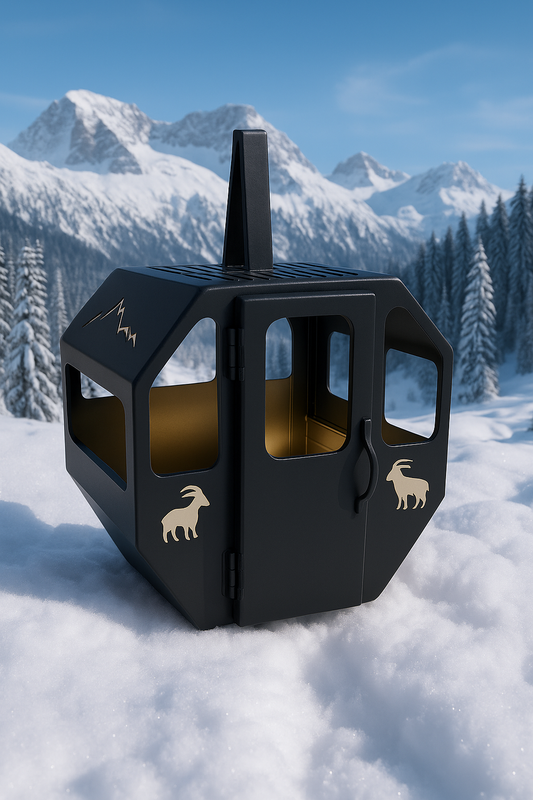 Gondel windlicht klein zwart