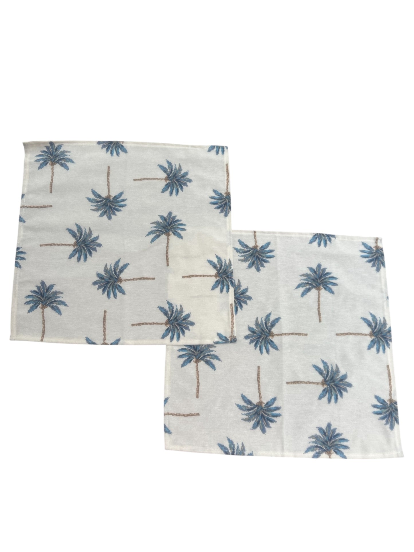 Servetten blauwe palmbomen