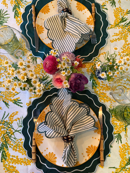 Mallorcan ikat print placemat cobalt blue