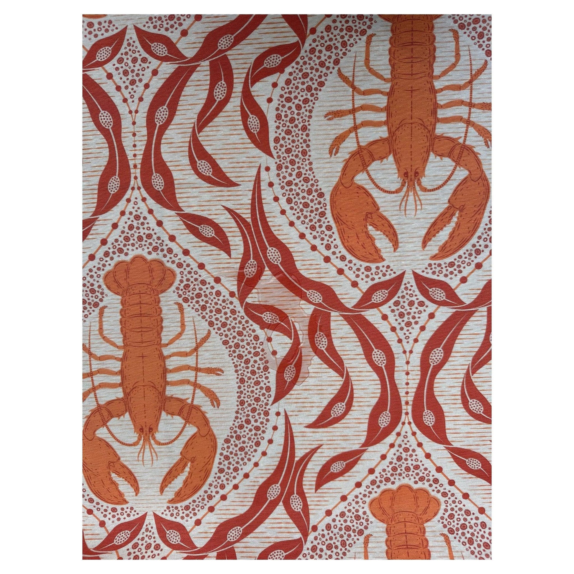 Waterafstotend tafelkleed kreeftenprint oranje - Frank Styling