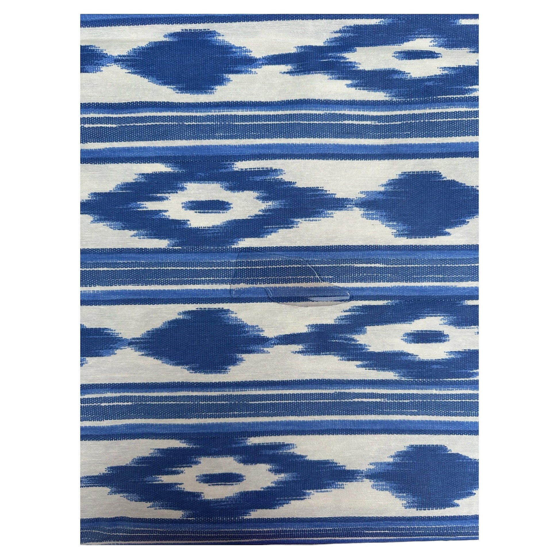 Waterafstotend tafelkleed kobalt blauwe ikat - Frank Styling