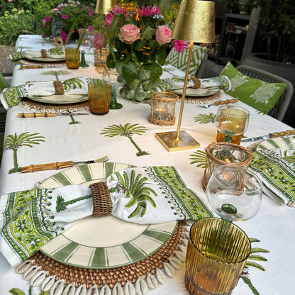 Katoenen servetten palmboom groen - Frank Styling