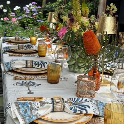 Tafelkleed palmboom blauw - Frank Styling