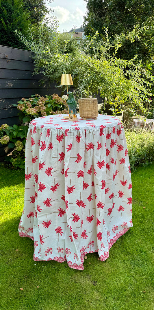 Statafelrok roze palmboom
