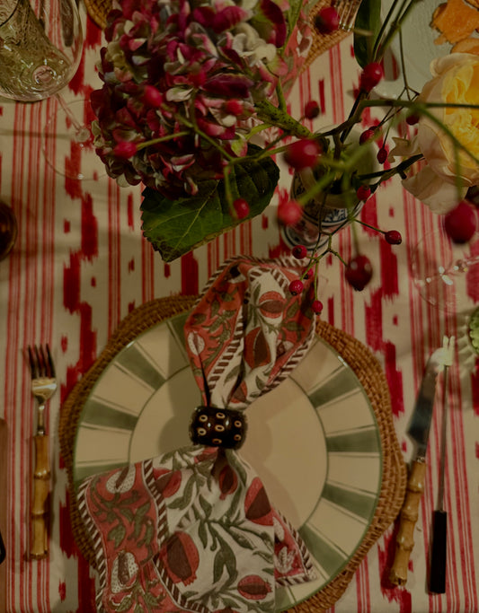 Hoornlook servetringen bruin (2 stuks)