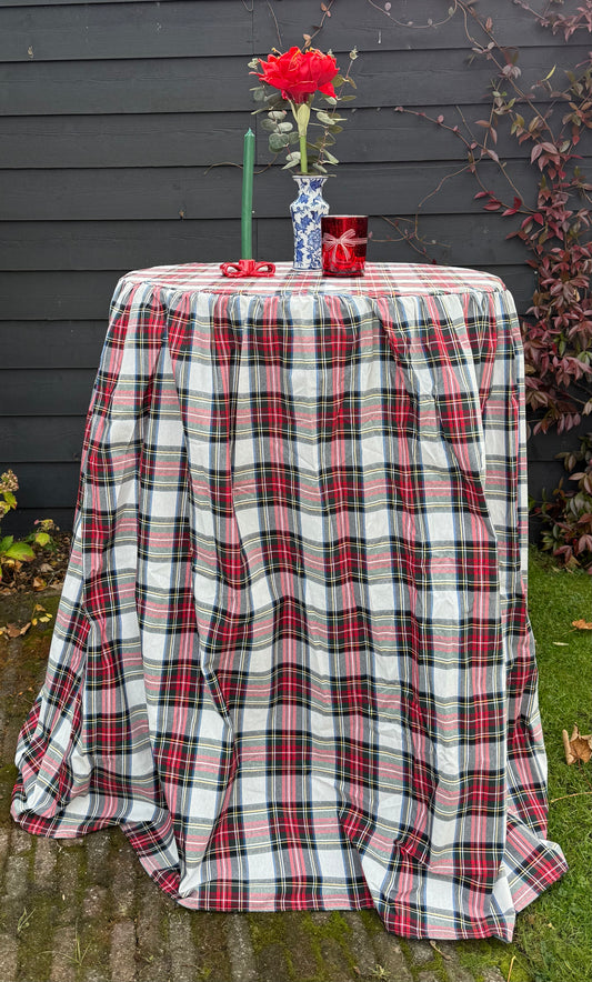 Statafelrok Schotse ruit wit