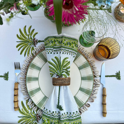 Katoenen servetten palmboom groen - Frank Styling