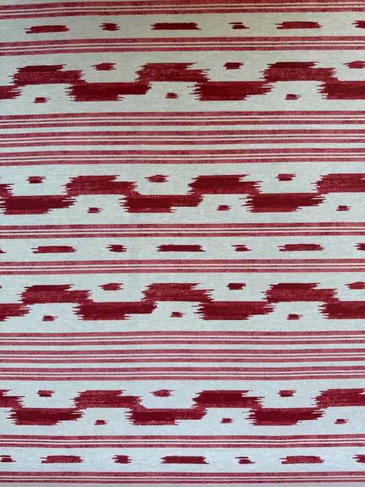 Waterafstotend tafelkleed geometrisch patroon rood