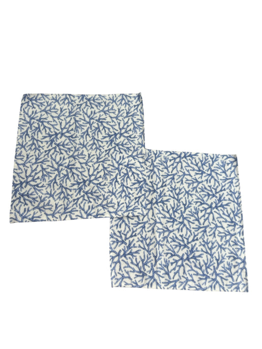 Servetten koraal blauw