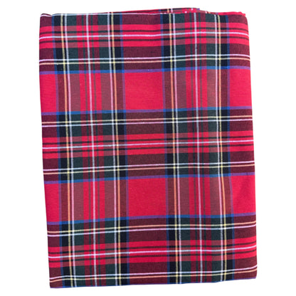 Tafelkleed rood met kerst ruit