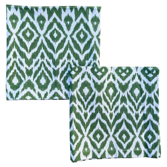 Mallorcan ikat print napkins brique