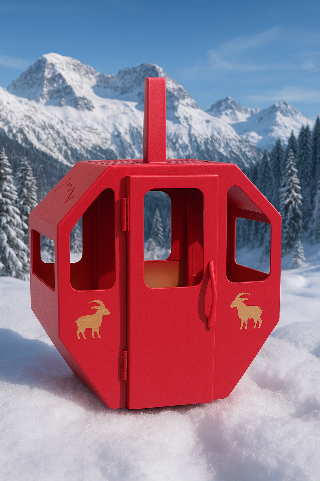 Gondel windlicht klein rood