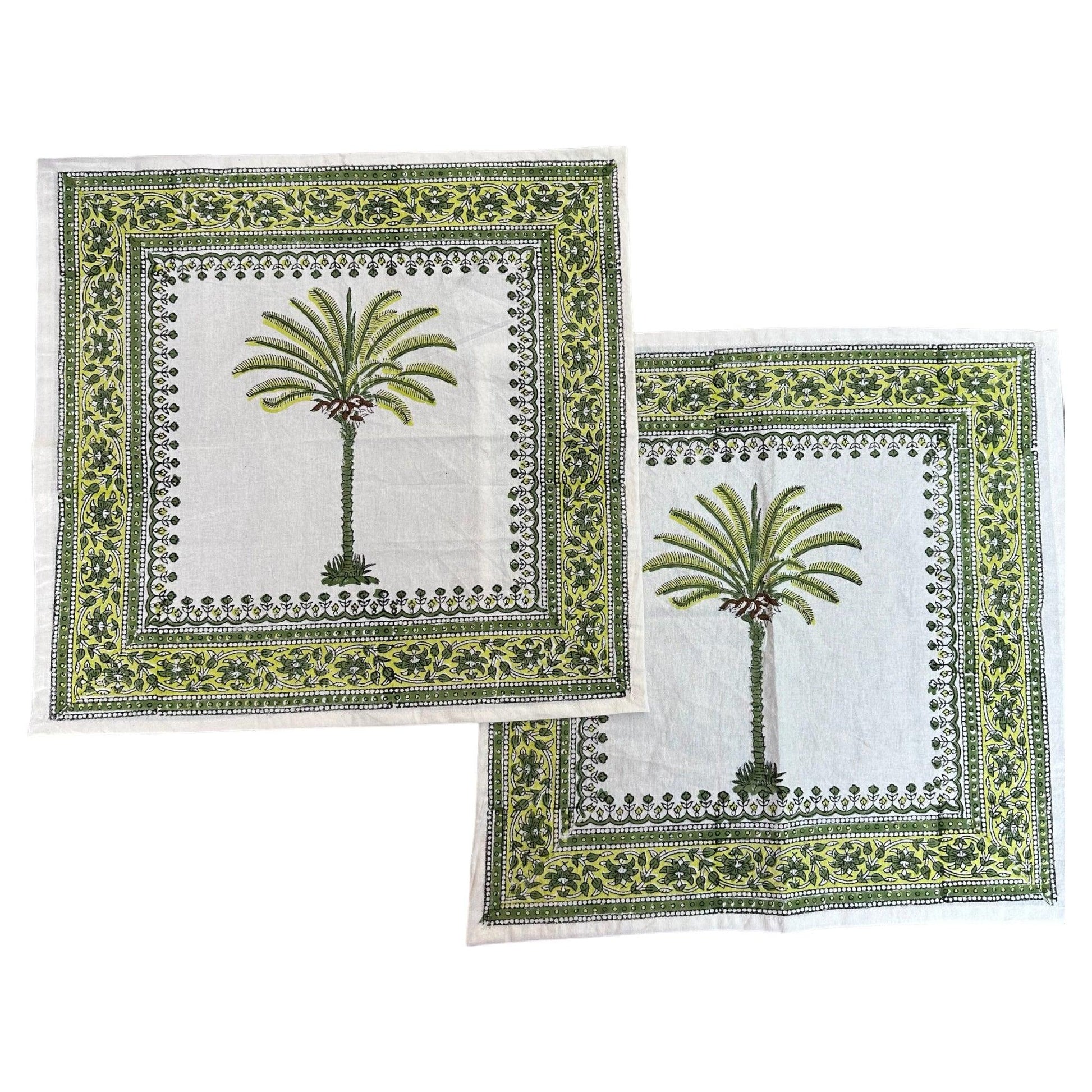 Katoenen servetten palmboom groen - Frank Styling