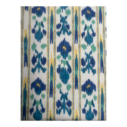 Waterafstotend tafelkleed kleurrijk ikat patroon blauw, groen en geel