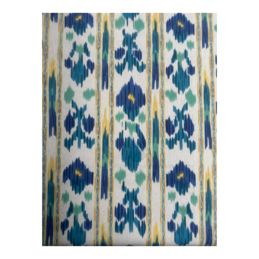 Waterafstotend tafelkleed kleurrijk ikat patroon blauw, groen en geel